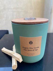 Soy Wax Candle Palo Santo & Sage (Olive)