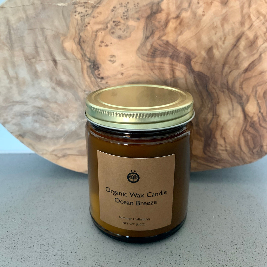 Organic Wax Candle Ocean Breeze