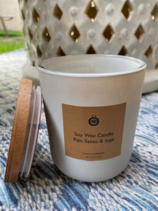 Soy Wax Candle - Palo Santo & Sage (Stonewashed)