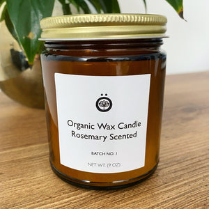 Organic Wax Candle Rosemary - Batch I